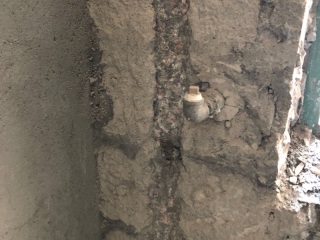 水、电管开槽施作