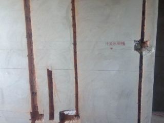 水、电管开槽施工