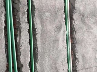 水、电管开槽施作