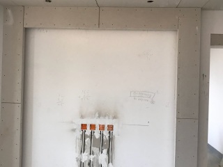强、弱电布管，穿线施作