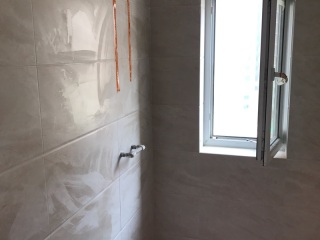 地砖铺贴及地面找平施作