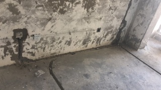 水、电管开槽施作