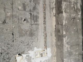 水、电管开槽施作
