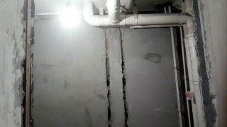 水、电管开槽施工