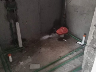 水、电管开槽施作