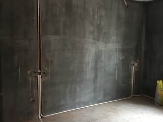 水、电管开槽施工