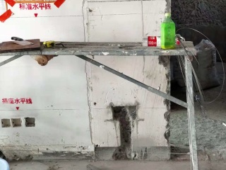 水、电管开槽施工