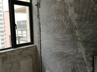 水、电管开槽施作