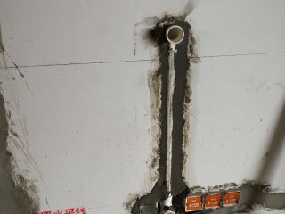 水、电管开槽施工