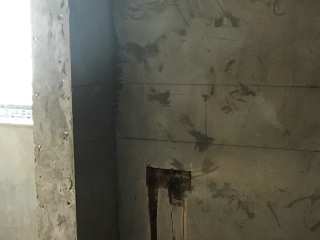 水、电管开槽施作