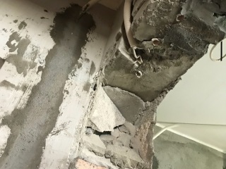 水、电管开槽施作