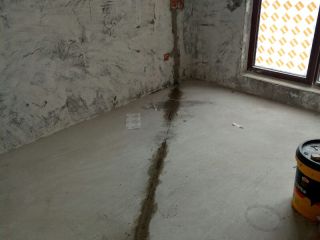 水、电管开槽施作