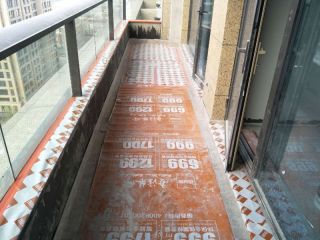 地砖铺贴及地面找平施作