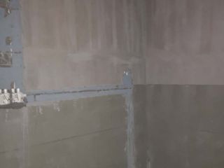 水、电管开槽施作