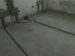 水、电管开槽施工