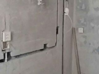 水、电管开槽施作