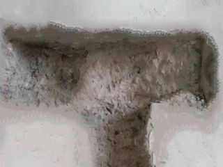 水、电管开槽施作