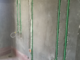 强、弱电布管，穿线施作