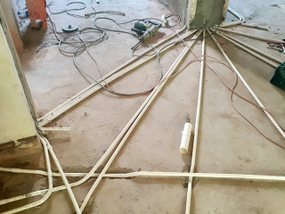 水电线管开槽施工