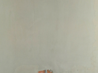 现场背景墙及隔墙施作