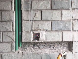 水、电管开槽施作