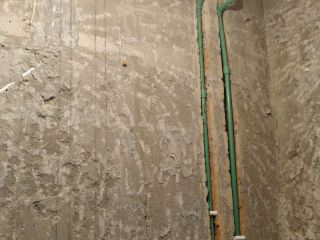 水、电管开槽施作