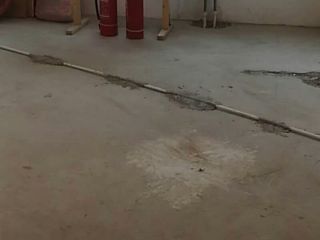 水、电管开槽施作