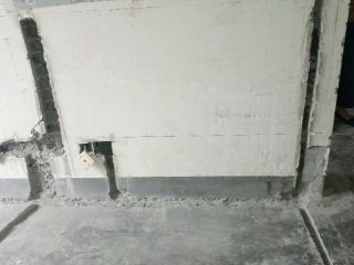 水、电管开槽施工