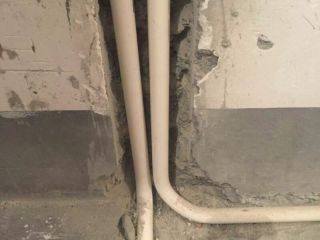 水、电管开槽施工
