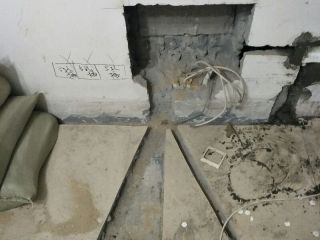 水、电管开槽施工