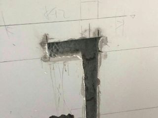水、电管开槽施作