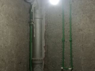 水、电管开槽施作