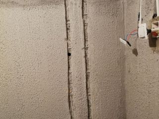 水、电管开槽施作