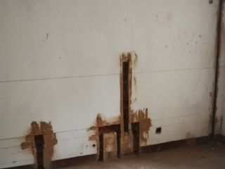 水、电管开槽施作