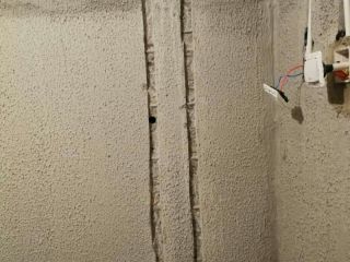 水、电管开槽施作