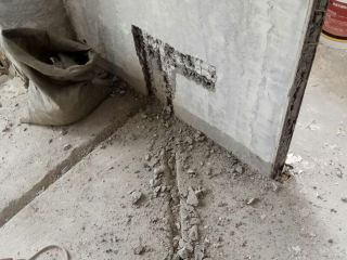 水电线管开槽施工