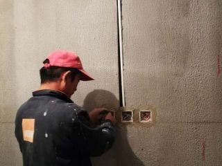 水电线管开槽施工