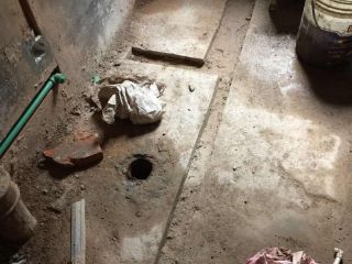 水、电管开槽施作