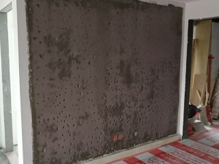 水、电管开槽施作