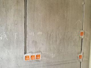 水、电管开槽施作