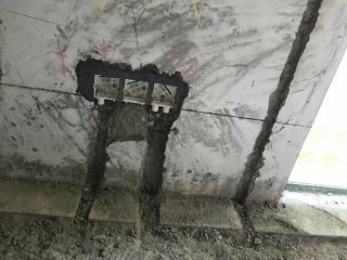 水、电管开槽施作