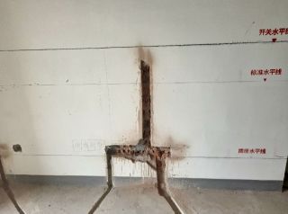 水、电管开槽施作
