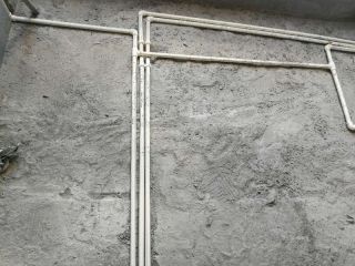水、电管开槽施作