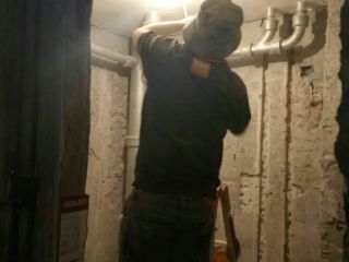 水、电管开槽施作