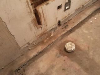 水、电管开槽施作