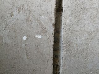 水、电管开槽施作