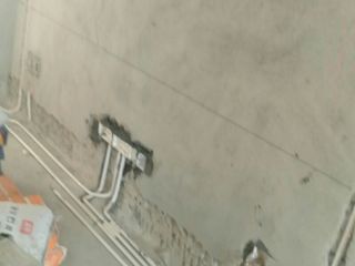 水、电管开槽施作