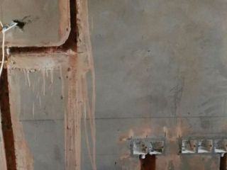 水、电管开槽施作