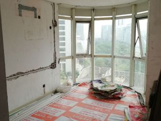 水、电管开槽施作