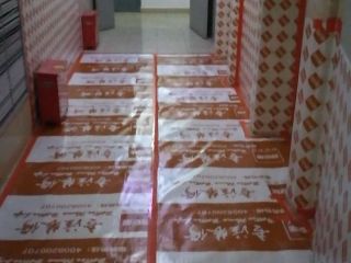 水、电管开槽施作